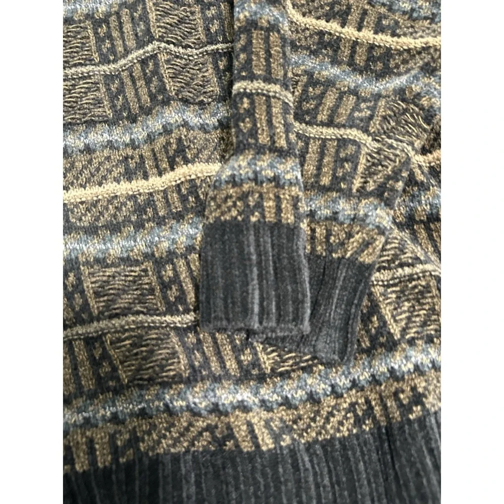 VTG Geoffrey Beene Coogi Knit Style Sweater Mens Large Rayon Blend Soft Grandpa